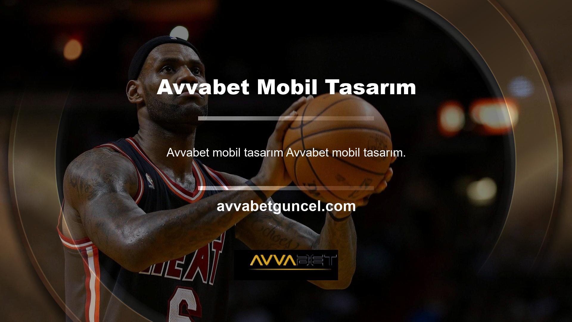Canlı bahisler Avvabet Mobil Tasarım seçeneği ile yapılabilir
